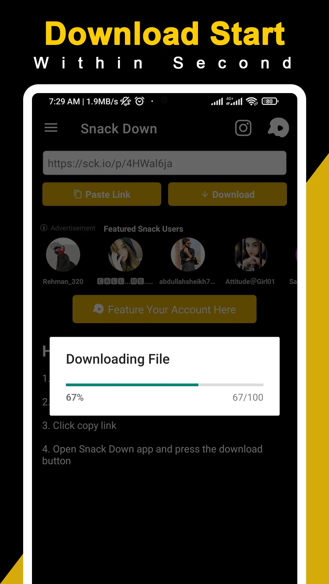 Video Downloader for Snack Vid screenshot