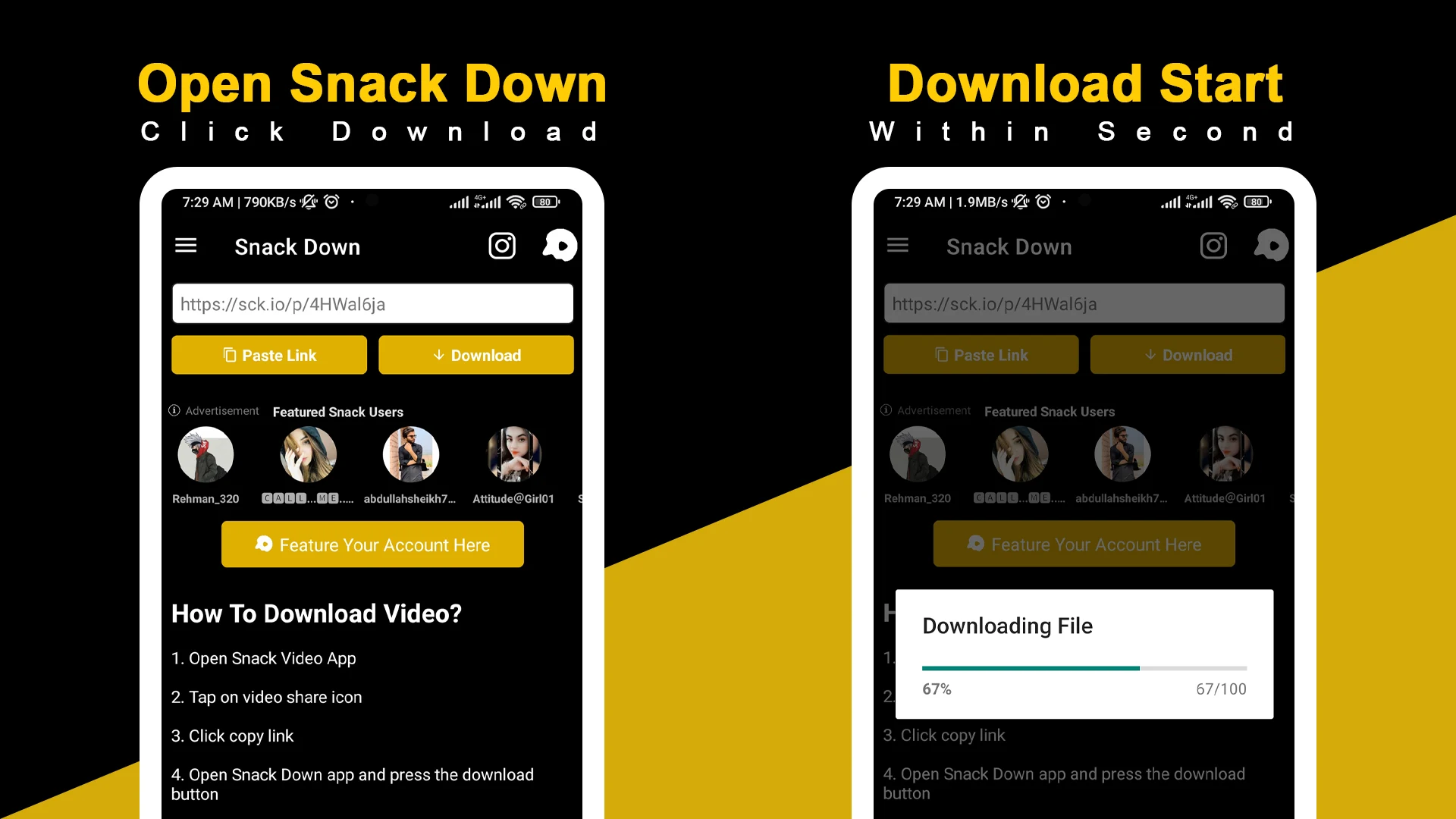 Video Downloader for Snack Vid screenshot